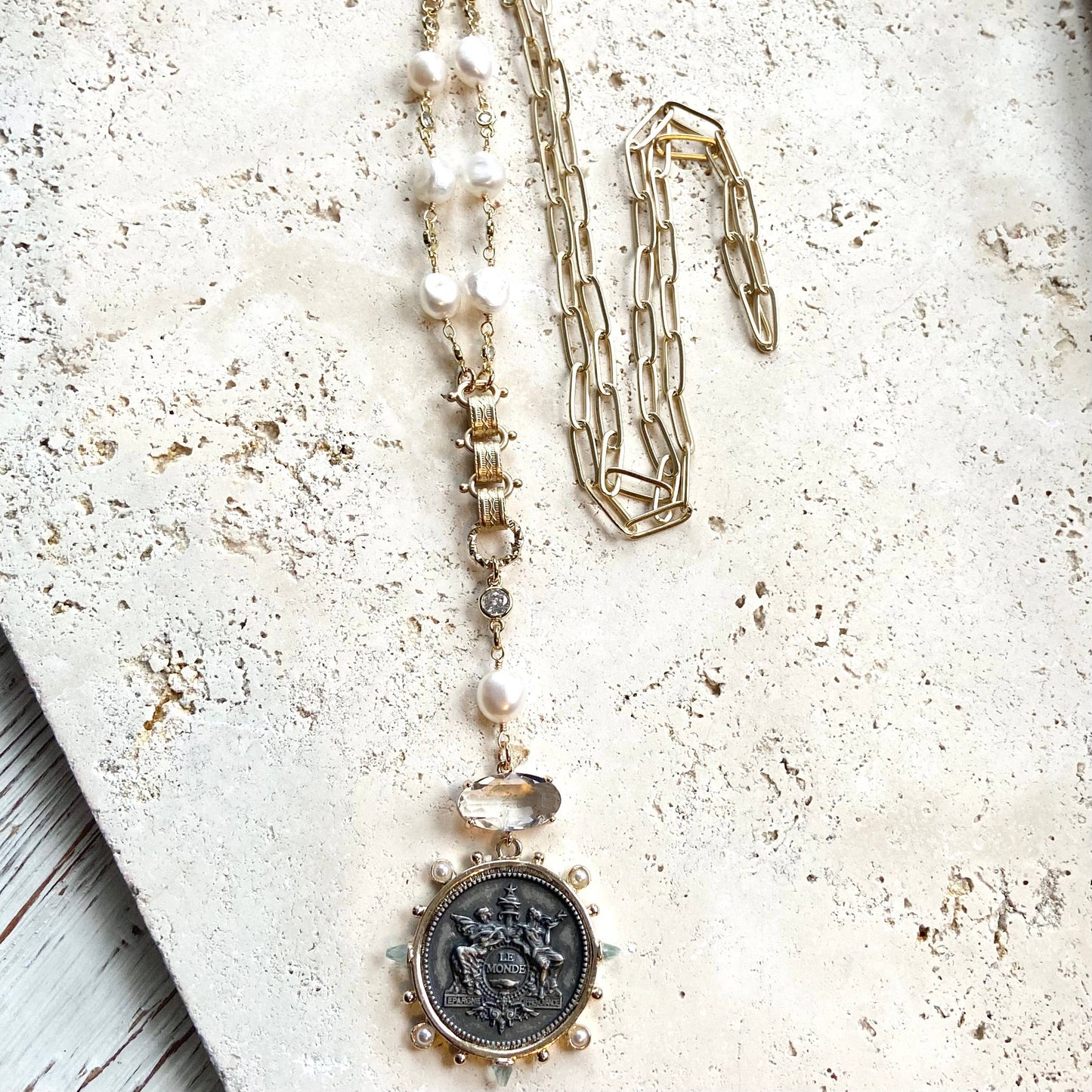 French medallion coin horse jewelry boutique fall: Horse coin