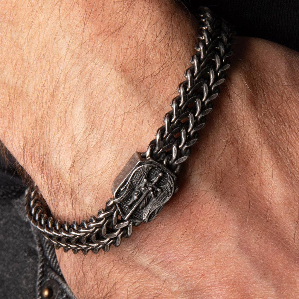 The Hero Company- Saint Michael Defend Us Bracelet - Helps Pair Veterans With A Service Dog Or Shelter Dog -Faire