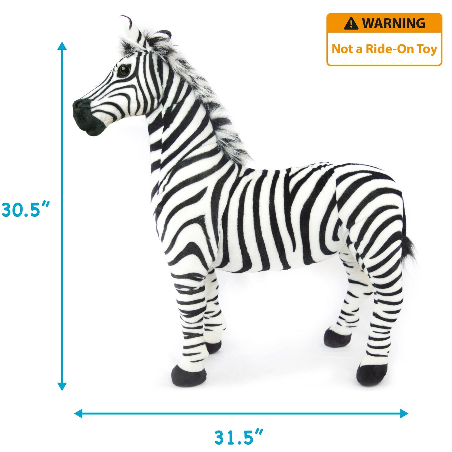 VIAHART Toy Co. - Zelassie The Zebra | 31 Inch Stuffed Animal Plush