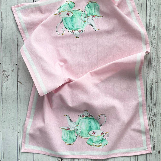 Tea Set Floursack Kitchen Towel S/2: Multi / KT