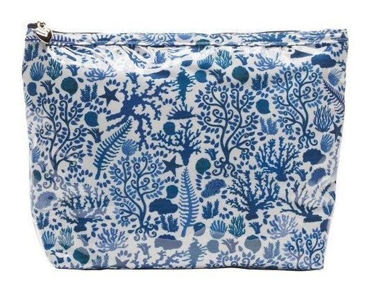 Jacaranda Living - Cosmetic Bag (Medium) - Seashells (Blue)
