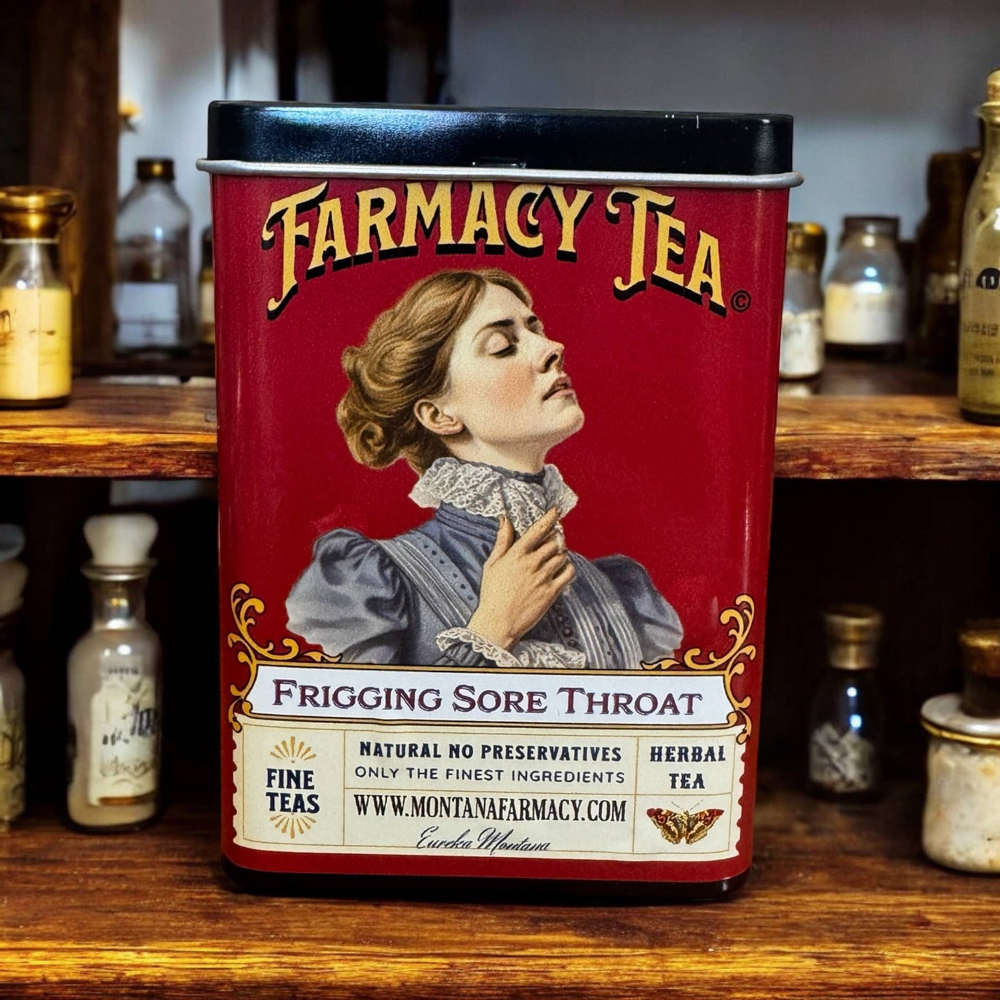 Frigging Throat Tea Soothing Tasty  Tea Tin pocket/ travel