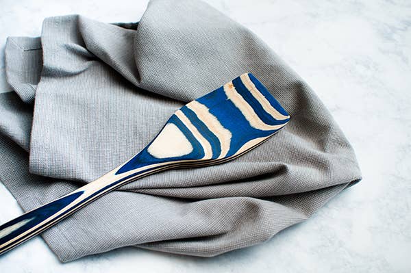 Island Bamboo - 12" Blue Pakka Wood Spatula