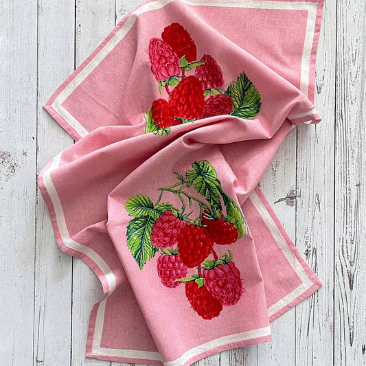 Raspberry Floursack Kitchen Towel S/2: Multi / KT
