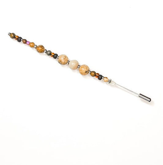 Assorted Deluxe 5" Stick Hat Pins : Picture Jasper