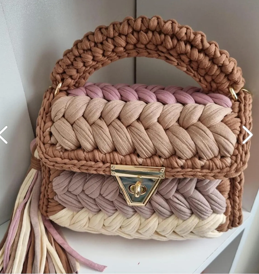 CHQEL - CHQEL Evening Clutch Bag for Women, Handmade Crochet Purse