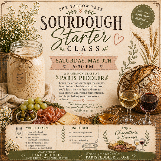 The Tallow Tree Sourdough Starter Class