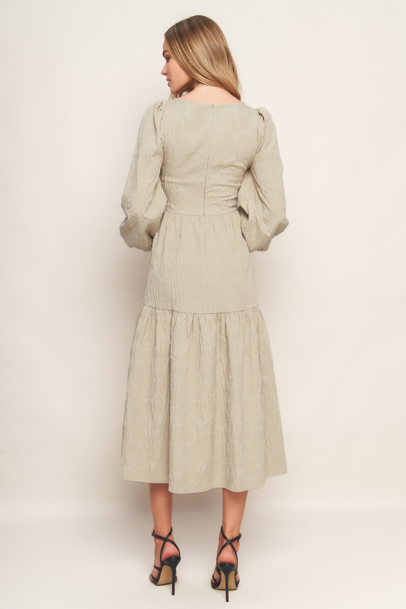 NEBULA NIGHTS WOVEN MIDI DRESS