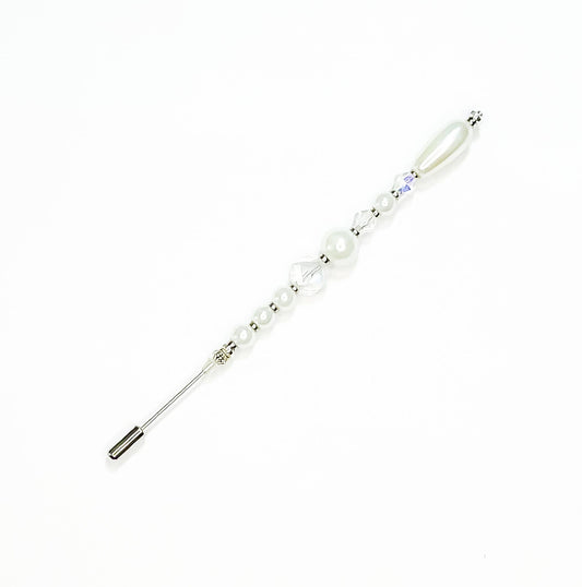 Assorted Deluxe 5" Stick Hat Pins : Pearl