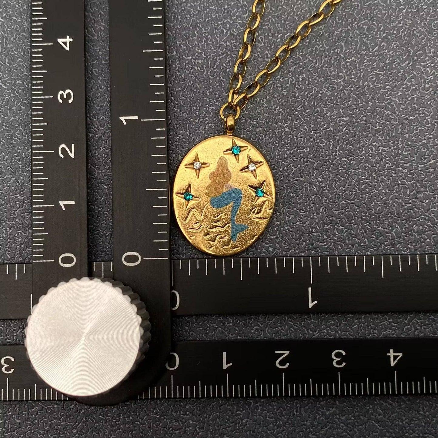 Mio Queena - Mermaid Tarot Charm18K Gold Plated S.Steel Necklace - FGS