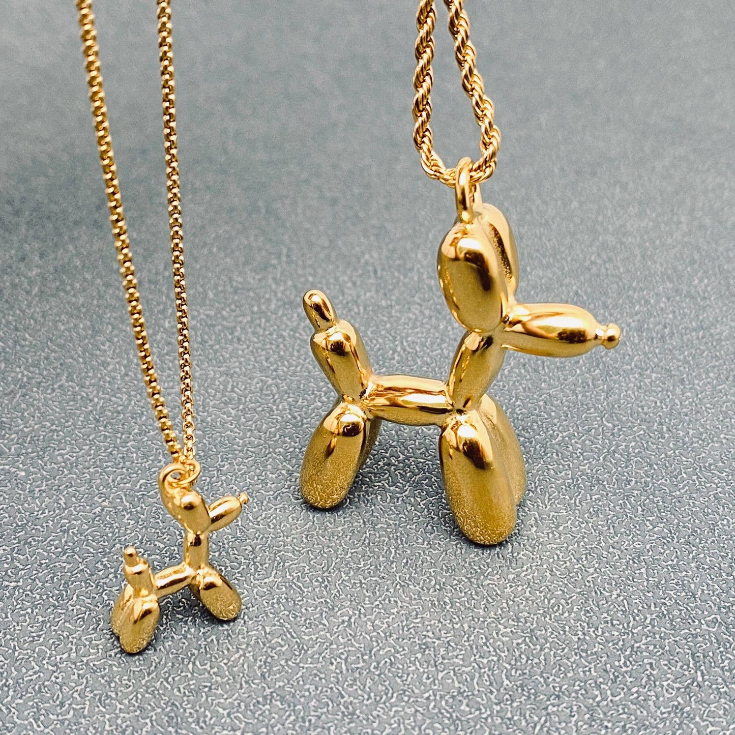 Mio Queena - Balloon Dog 18K Gold-plated Stainless Steel Necklace - FGS: Small