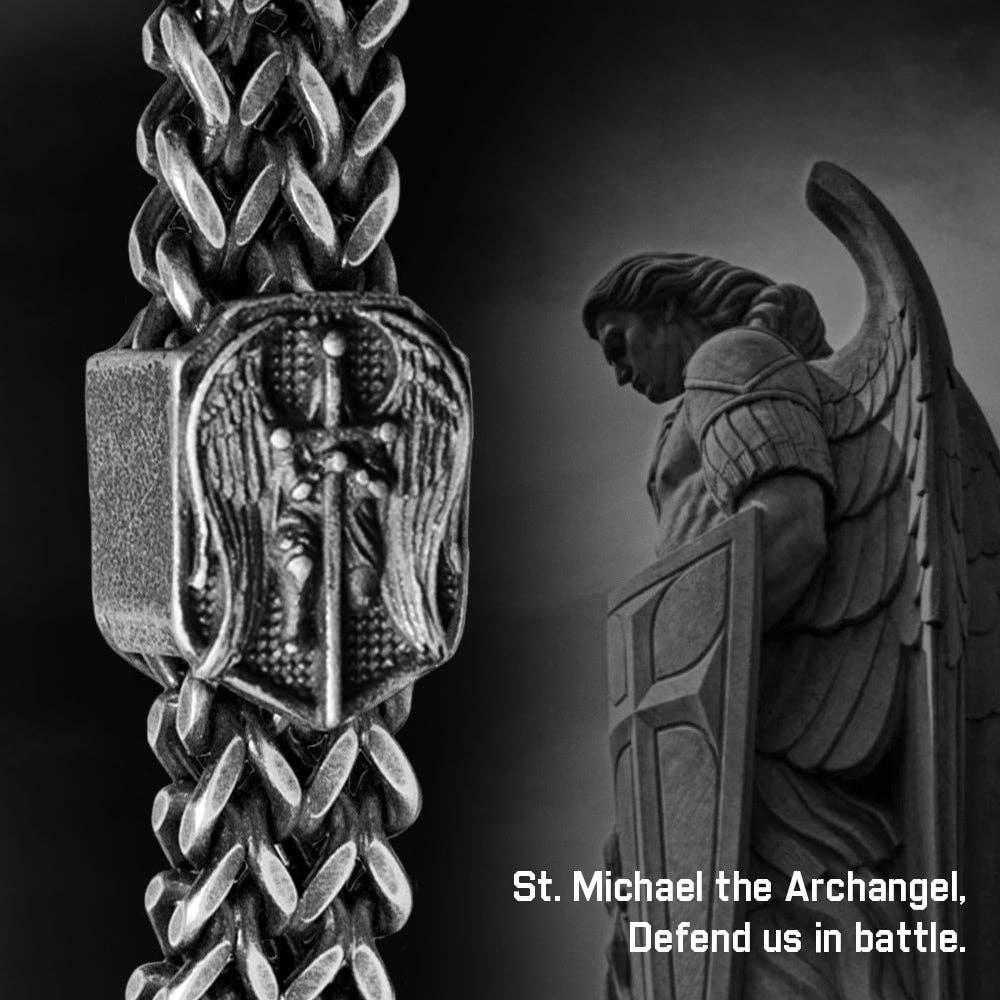 The Hero Company- Saint Michael Defend Us Bracelet - Helps Pair Veterans With A Service Dog Or Shelter Dog -Faire