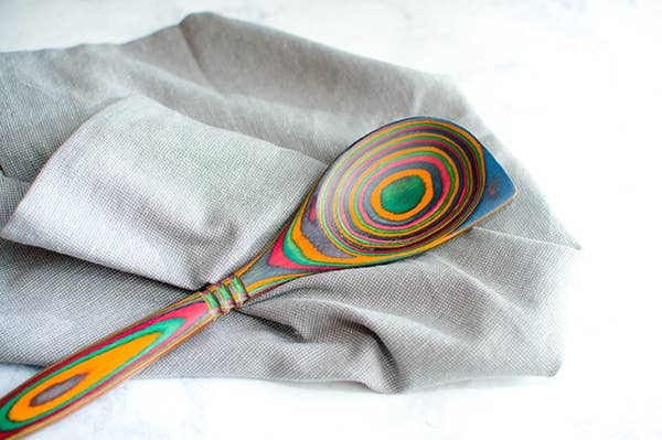 Island Bamboo - 12" Rainbow Pakka Corner Spoon