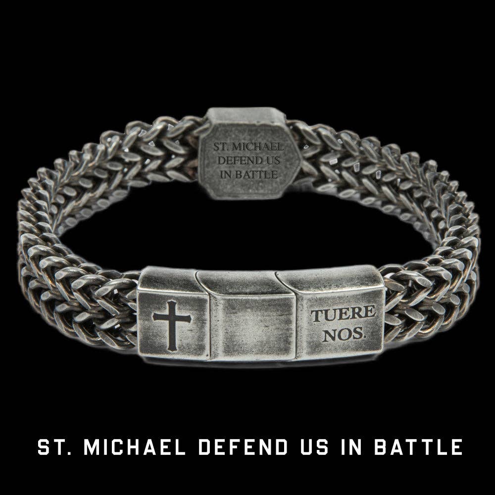 The Hero Company- Saint Michael Defend Us Bracelet - Helps Pair Veterans With A Service Dog Or Shelter Dog -Faire
