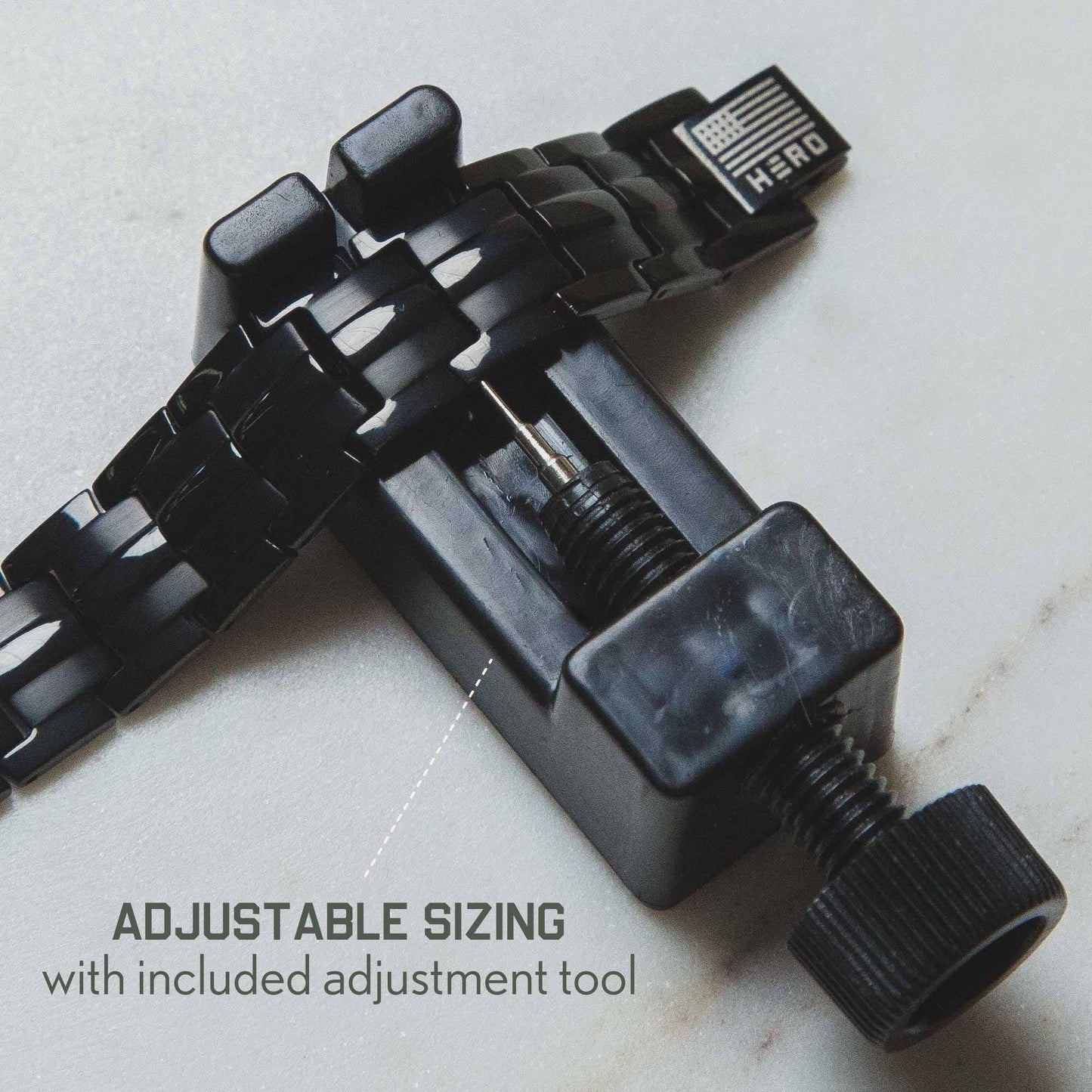 The Hero Company- Sherman Tank Track Titanium Magnetic Bracelet : Helps Pair Veterans With A Service Dog Or Shelter Dog- Faire