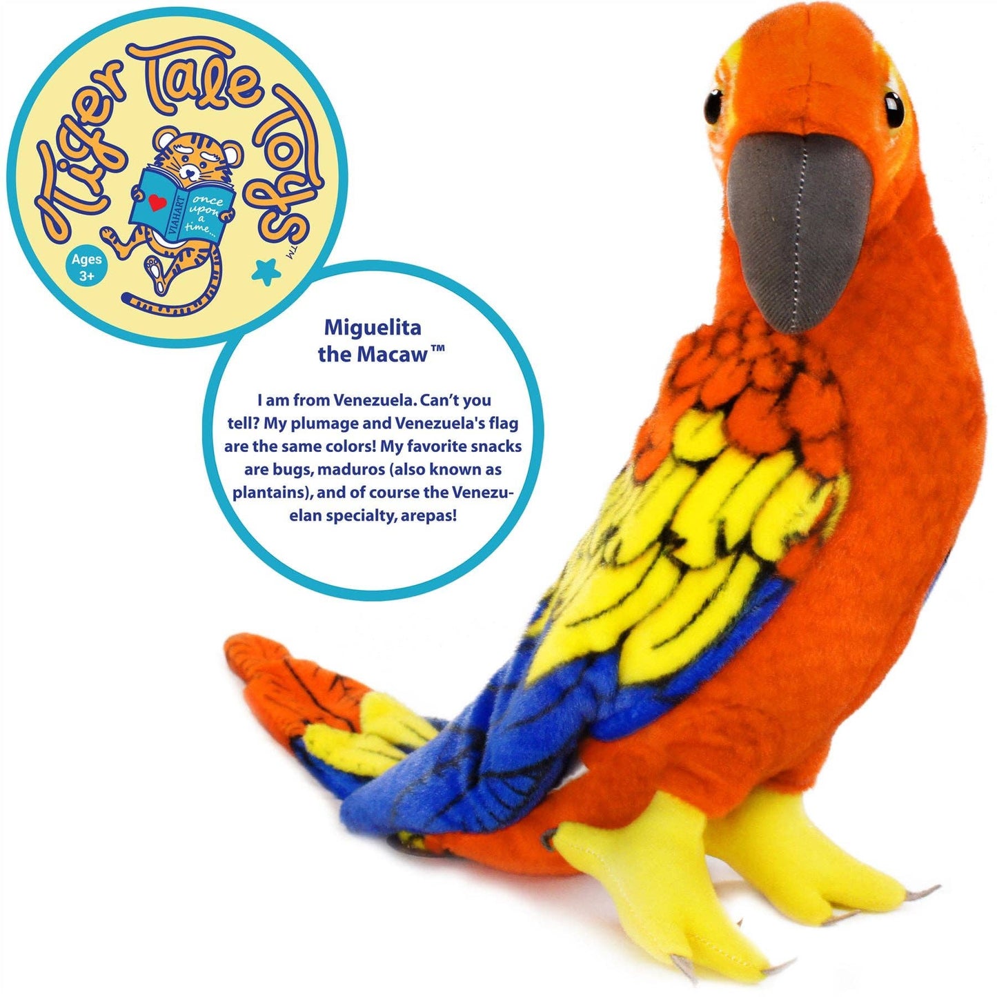 VIAHART Toy Co. - Miguelita The Macaw | 22 Inch Stuffed Animal Plush