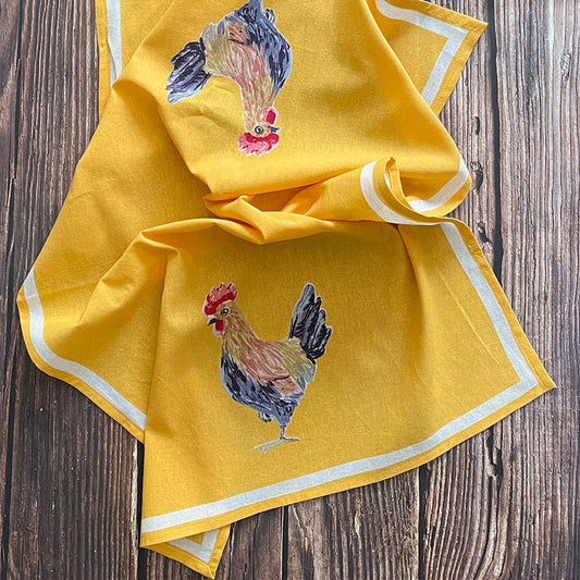 Rooster Floursack Kitchen Towel S/2: Multi / KT