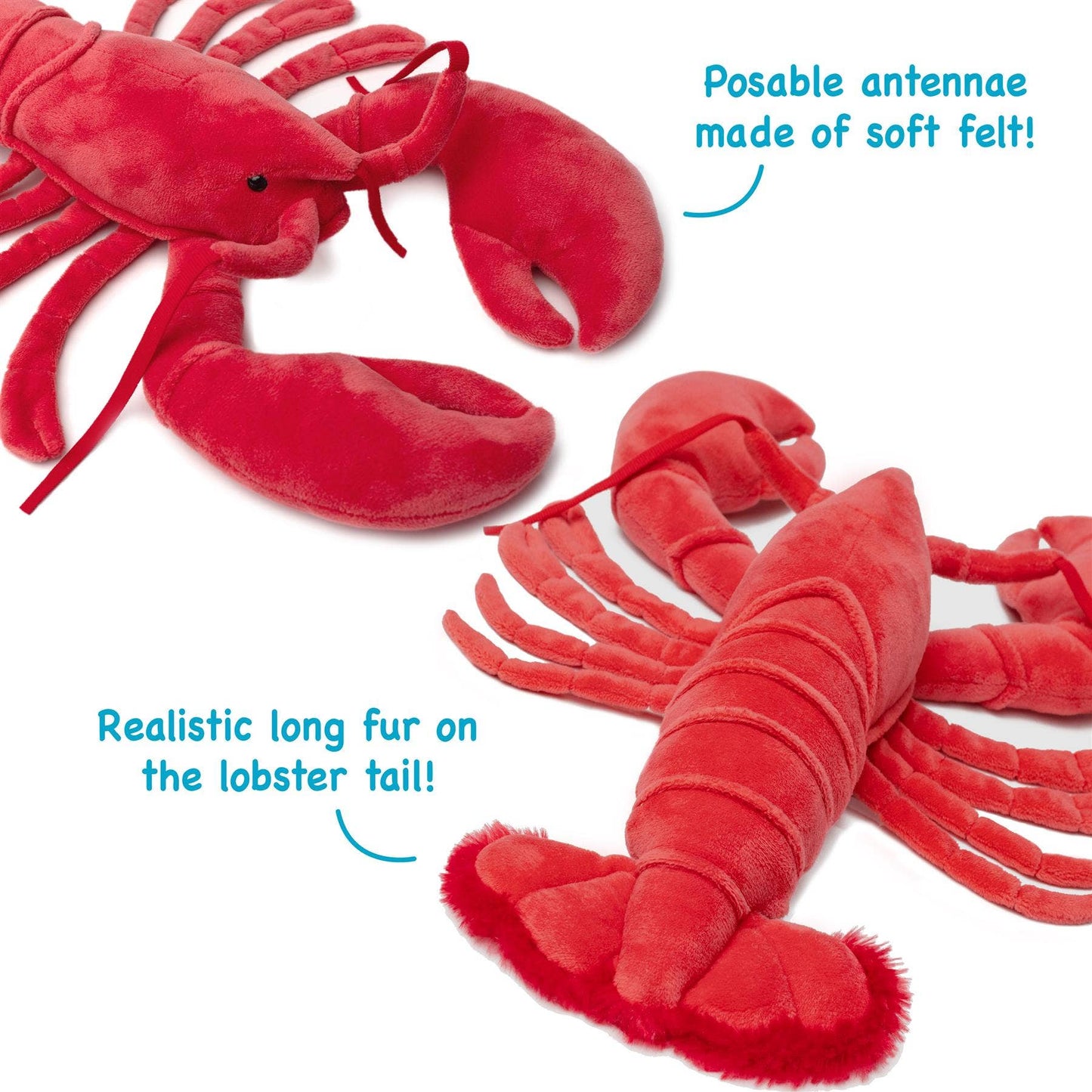 VIAHART Toy Co. - Lenora The Lobster | 13 Inch Stuffed Animal Plush | By Tiger