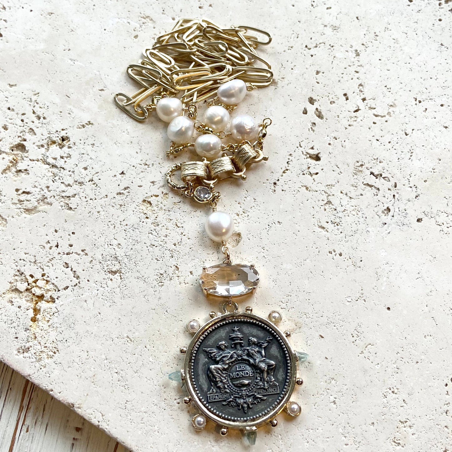 French medallion coin horse jewelry boutique fall: Horse coin