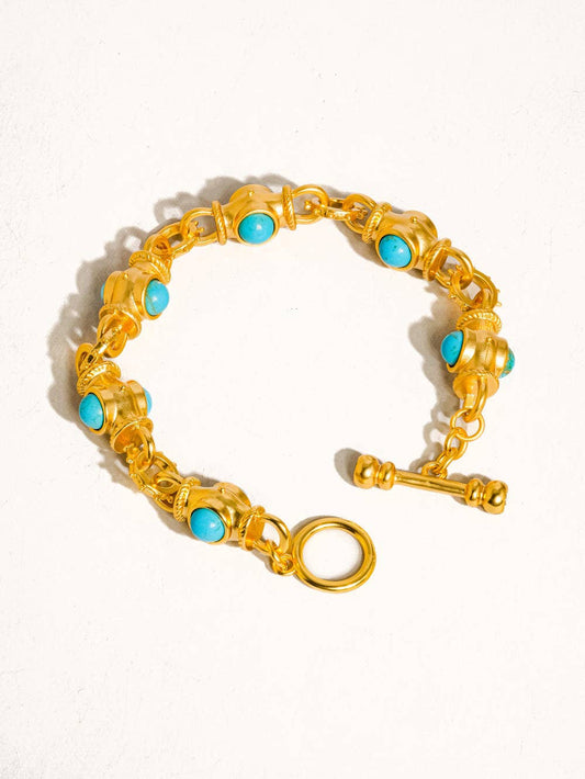 Flânerie by MAIQ - Atley 18K Gold Vintage Turquoise Bracelet: Turquoise