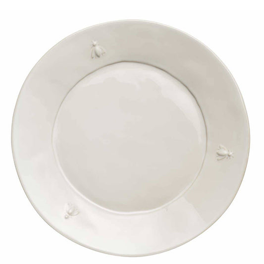 La Rocher Bee Ceramic Dinner Plates - Set of 4: Ecru