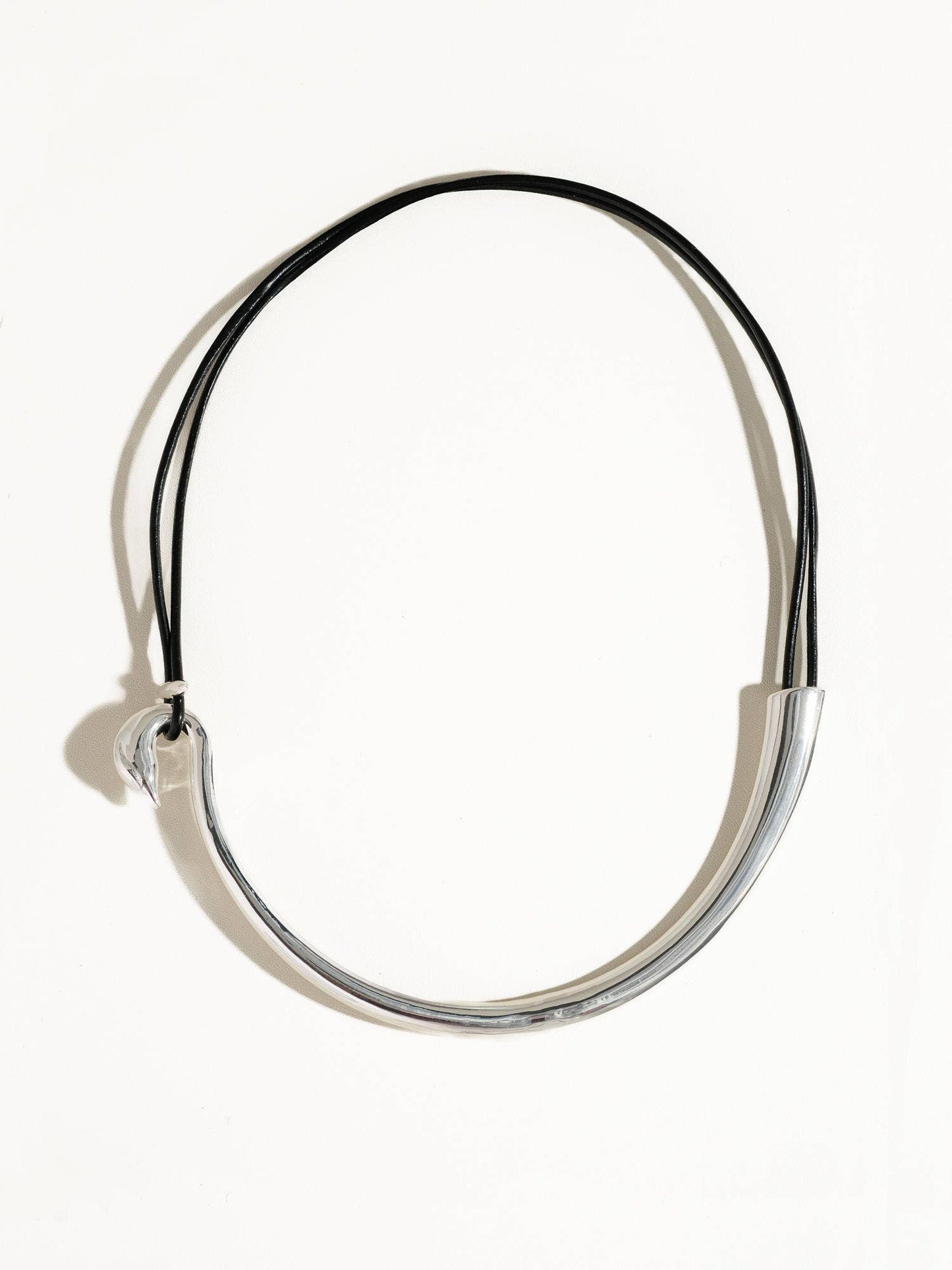 Flânerie by MAIQ - Verve White Platinum Plated Statement Choker: Silver