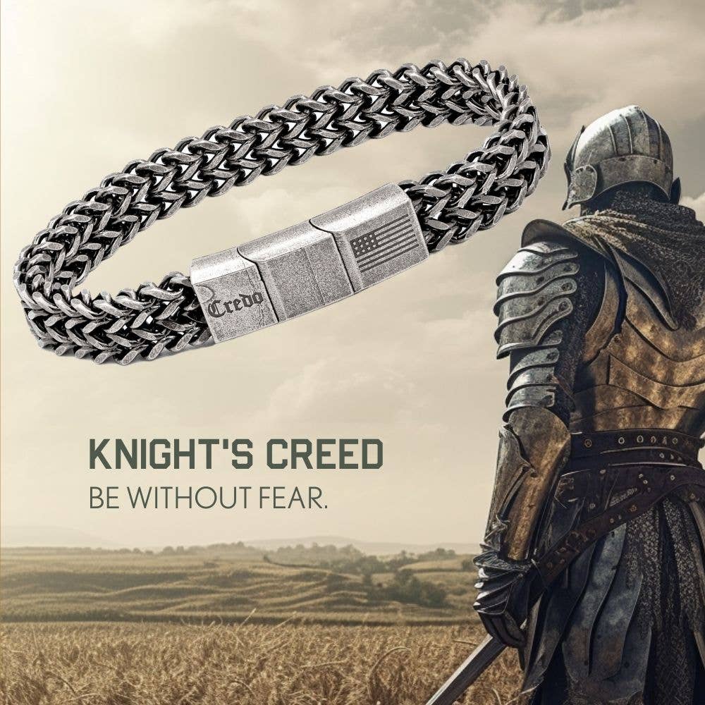 The Hero Company - The Hero Company- Knight's Creed BELIEVE Credo Bracelet: Helps Pair Veterans with Service or Shelter Dogs- Faire