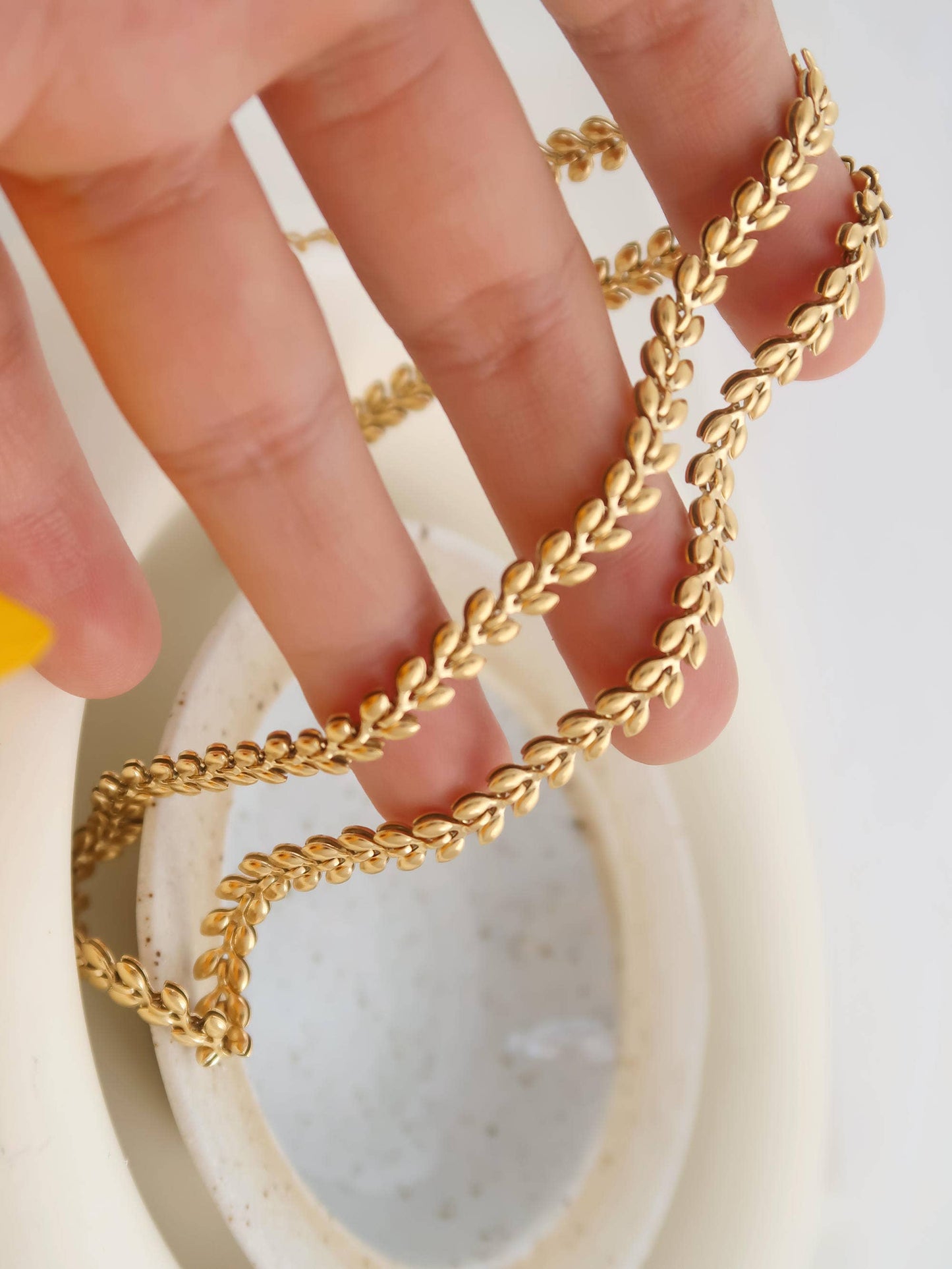 Flânerie by MAIQ - Vern 18K Gold Non-Tarnish Classic Wheat Chain: Yellow Gold