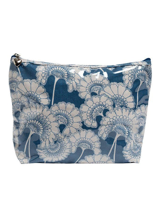 Jacaranda Living - Cosmetic Bag (Medium), Blue Fans (Blue)